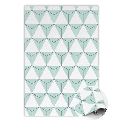 Teppich Pvc Zur Küche Tulup Creme farbenaquarell Sechsecke Bodenmatte