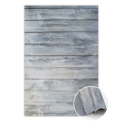 Pvc Teppich Zum Flur Tulup Grau horizontale Bretter Bodenmatte