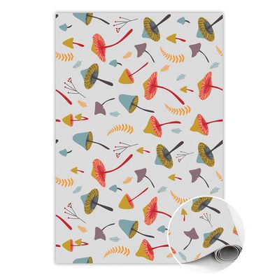 Vinyl Teppich Zum Flur Tulup Mehrfarbig waldpilze Bodenmatte