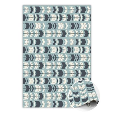 Teppich Auf Pvc Zum Schlafzimmer Tulup Blau indische Darts Bodenmatte