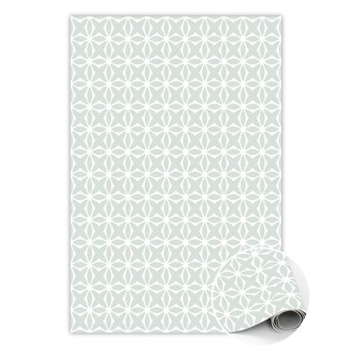 Vinyl Teppich Zur Küche Tulup Blau geometrische Sterne Bodenmatte