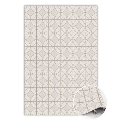 Vinyl Teppich Läufer Zur Küche Tulup Beige geometrische Kreise Bodenmatte