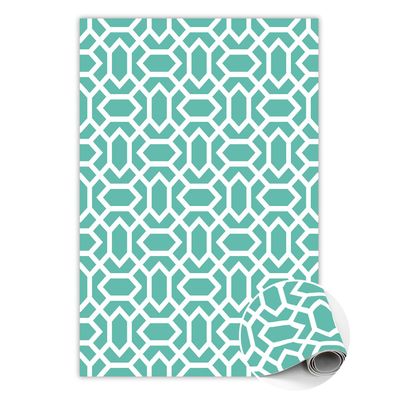 Vinyl Teppich Zum Schlafzimmer Tulup Grünverwobenes Muster Bodenmatte