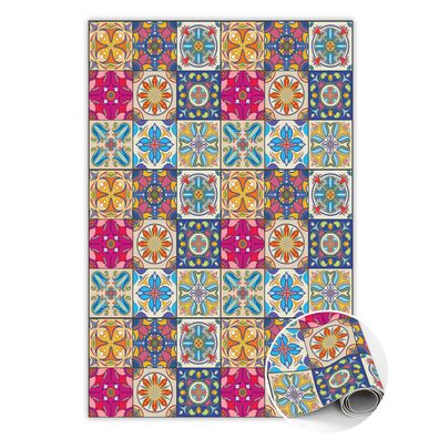 Vinyl Teppich Läufer Zum Schlafzimmer Tulup Rosa portugiesische Fliesen Bodenmatte