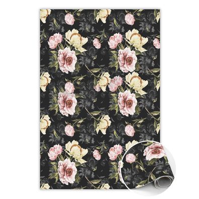 Pvc Teppich Zur Küche Tulup Schwarzrosen Bodenmatte