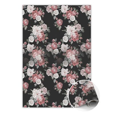 Pvc Teppich Zum Flur Tulup Schwarzrosen Bodenmatte