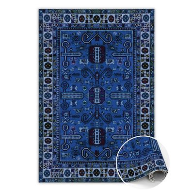 Teppich Auf Pvc Zum Wohnzimmer Tulup Marine Blau östlicher Stil Bodenmatte