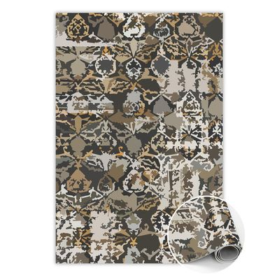 Pvc Teppich Zum Flur Tulup Grünretro-Abstraktion Bodenmatte