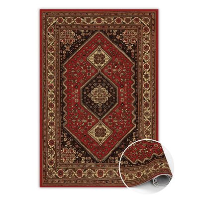 Vinyl Teppich Zum Schlafzimmer Tulup Rot klassisches Muster Bodenmatte