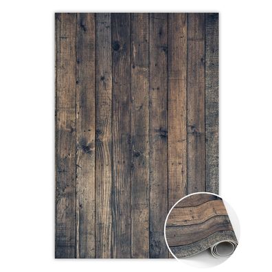 Pvc Teppich Zur Küche Tulup Braun dunkle Bretter Bodenmatte