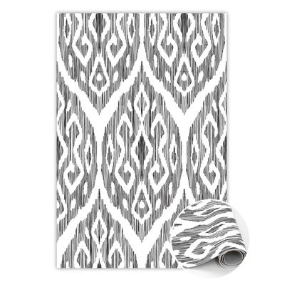 Vinyl Teppich Läufer Zum Wohnzimmer Tulup Grau zerrissene Muster Bodenmatte