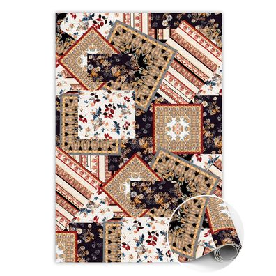 Vinyl Teppich Zur Küche Tulup Mehrfarbig chaotisches Patchwork Bodenmatte