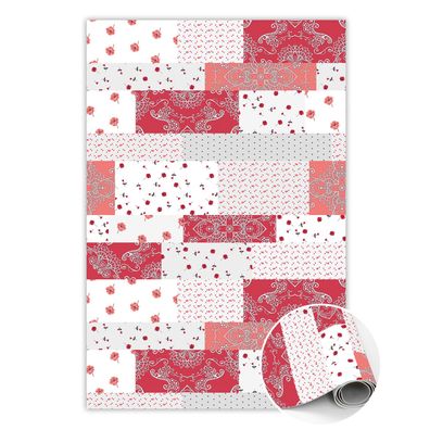 Teppich Pvc Zum Schlafzimmer Tulup Rot blumenmosaik Bodenmatte