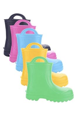 3Kamido GoSplash Kinder Gummistiefel aus leichtem EVA-Schaum Jungen Regenstiefel Uni