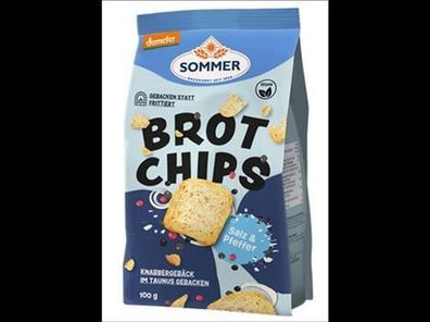 SOMMER 6x Demeter Brot Chips - Salz & Pfeffer 100g