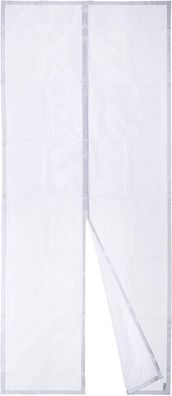 Fliegengitter Tür 100x220cm Weiß Magnetvorhang Für Balkon Terrasse Keller