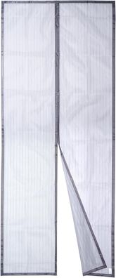 Fliegengitter Tür 100x220cm Schwarz Magnetvorhang Für Balkon Terrasse Keller