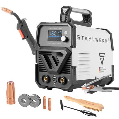 Stahlwerk Schweißgerät FLUX 160 ST Digital mit 160 A, synergischem Drahtvorschub