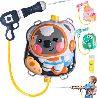 Rucksack Wasserpistole Kinder, Einhorn Motiv, 2000ml Reichweite 8m, Koala Design