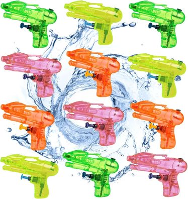 Wasserpistole Kinder 12 Stück, Mini Spritzpistolen Sommer Spielzeug Mädchen Junge