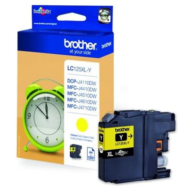Original Brother LC-125XLY LC-125XLYBP LC-125XLYBPDR Tinte gelb