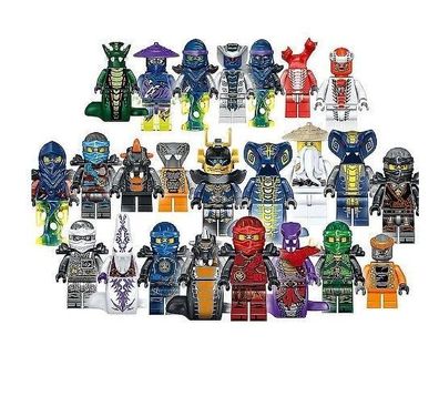 24 Stück Mini Ninjago Bausteine Spielzeug Kinder Minifiguren Set
