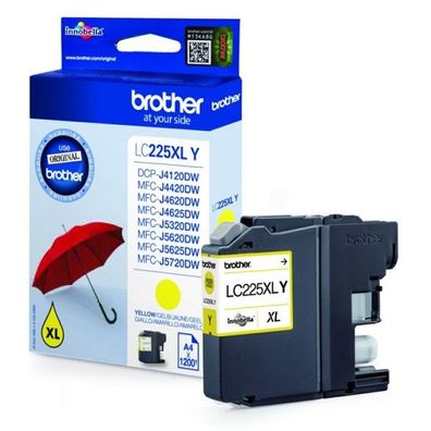 Original Brother LC-225XLY LC-225XLYBP Tinte gelb