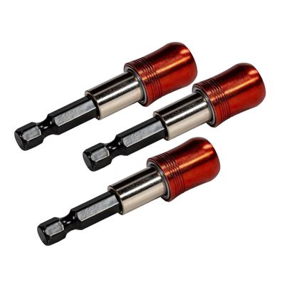 3er Set Schnellwechsel Magnet Bithalter 60mm Bit Verriegelung Magnetbithalter