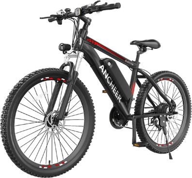 26´´ Elektro-Mountainbike Erwachsene, 48 V 10,4 Ah, Herausnehmbarer Lithium-Lonen-Akk