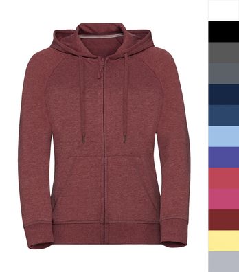 Russell Europe Damen HD Zipped Hood Sweatshirt XS bis 2XL bedruckar R-284F-0 NEU