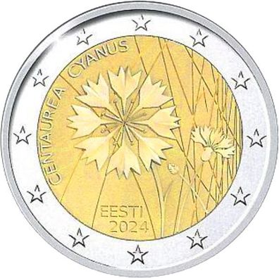 Estland 2 Euro 2024 - Kornblume*