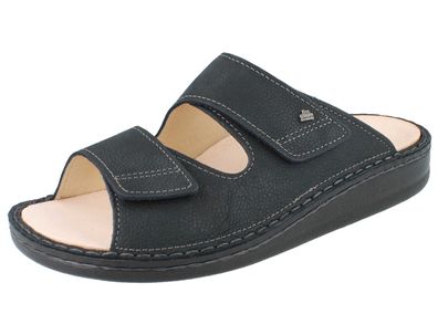 FINN Comfort Riad Herren Pantolette Hausschuhe atlantic blau Nubukleder