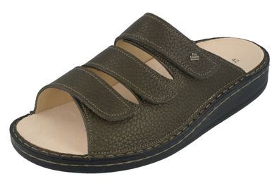 FINN Comfort Korfu Damen Damen Herren Hausschuhe Pantolette farngrün Glattleder