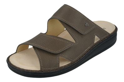 FINN Comfort Danzig Soft Herren Pantolette braun elefante genarbtes Glattleder