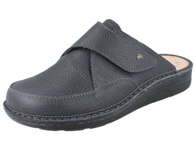FINN Comfort Aguilas Herren Clogs Pantoffel breit geschnitten blau Glattleder