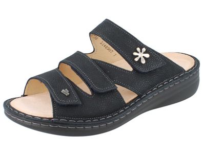 FINN Comfort FinnMellow Grenada Damen Pantolette Hausschuhe blau Nubukleder
