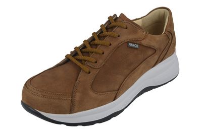 FINN Comfort FINNCO Piccadilly Herren Halbschuhe Schnürer braun nut Nubukleder