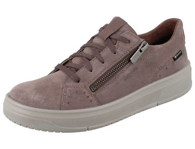 LEGERO Rejoise Damen Halbschuhe Sneaker Schnürschuhe braun rosa Veloursleder