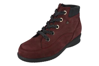 FINN Comfort Parsenn Damen Stiefel warm gefüttert mit Wollfutter rot Nubukleder
