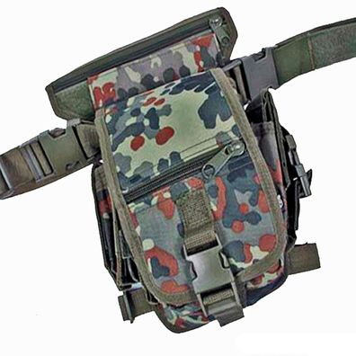 MFH Hip Bag flecktarn Hüfttasche Bauchtasche Gürteltasche Bein- Gürtelbefestigung