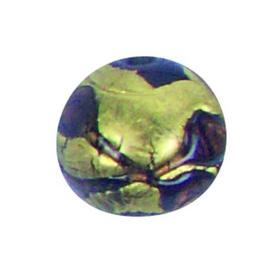 Glas-Perle "Kugel" - brombeer-Gold -16 mm Durchmesser
