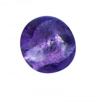 Glas-Perle "Linse" - brombeer gelüstert - 15 mm Durchmesser