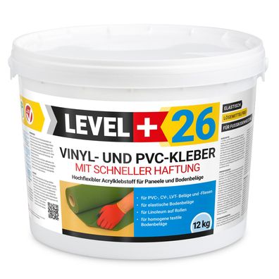 Vinylkleber PVC LVT CV Paneele Teppich 12kg Schnelle Haftung Flex Klebstoff L+26