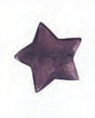 Glas-Perle "Stern" - brombeer gelüstert - 18 mm Durchmesser