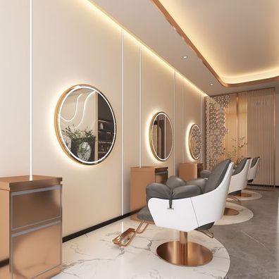 Konsole Friseur Barber Kosmetikspiegel LED Aluminiumrahmen 100x100 PRO