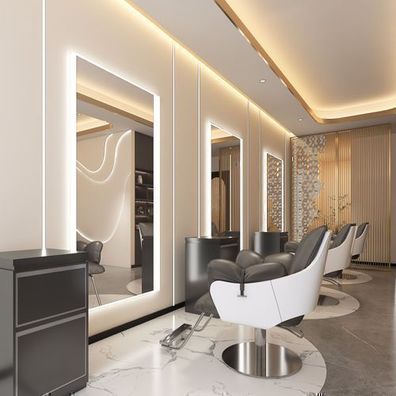 Konsolen Friseurstuhl Barberspiegel LED 200x80 PRO