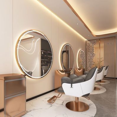 Konsole Friseur Barber Kosmetikspiegel LED Aluminiumrahmen 120x120 PRO