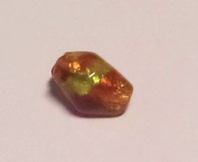 Glas-Perle "Raute" - Gold-bunt - 16 x 12 x 7 mm