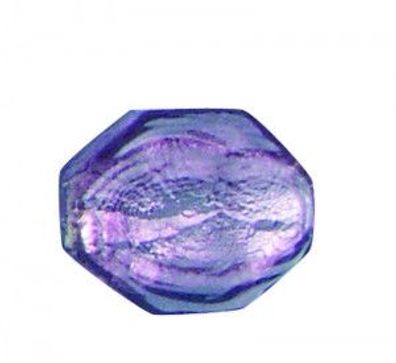 Glas-Perle "Raute" - brombeer gelüstert - 20 x 15 x 5mm