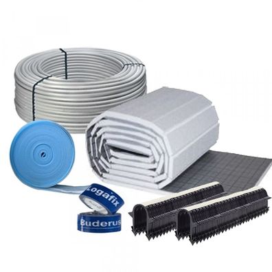Buderus Logafloor Fußbodenheizung Paket Tackerplatte 20 mm PE-RT Rohr 17 x 2